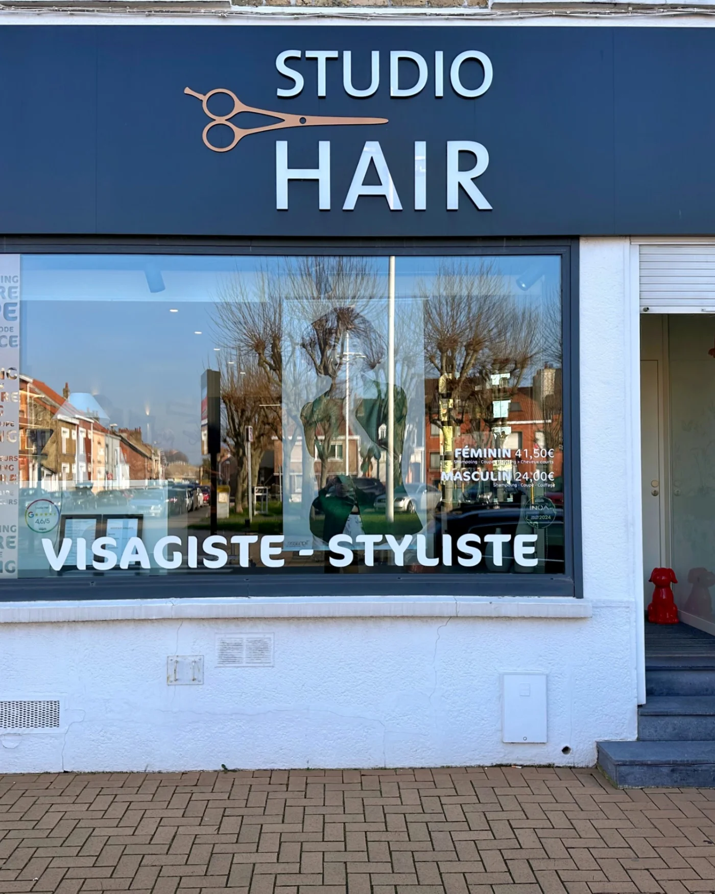 Façade du salon Studio Hair, coiffeur visagiste-styliste à Coudekerque-Branche